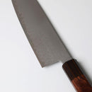[KITCHEN (CHEF) KNIFE]  V10 DAMASCUS JAPANESE SANTOKU KNIFE EBONY OCTAGONAL STRIPED EBONY BOLSTER 180 | SAKAI FORGED BLADES
