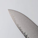 [KITCHEN (CHEF) KNIFE]  V10 DAMASCUS JAPANESE SANTOKU KNIFE EBONY OCTAGONAL STRIPED EBONY BOLSTER 180 | SAKAI FORGED BLADES