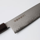 [KITCHEN (CHEF) KNIFE]  V10 DAMASCUS JAPANESE SANTOKU KNIFE EBONY OCTAGONAL STRIPED EBONY BOLSTER 180 | SAKAI FORGED BLADES