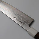 [KITCHEN (CHEF) KNIFE]  POWDERED HSS SG2 DAMASCUS JAPANESE SANTOKU KNIFE STRIPED EBONY OCTAGONAL ARTIFICIAL MARBLE BOLSTER 180  | SAKAI FORGED BLADES