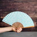 [HAND FAN] RAUSHIKI URUSHI GREEN | KYOTO FOLDING FANS | RAKUKEI