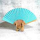 [HAND FAN] RAUSHIKI URUSHI GREEN | KYOTO FOLDING FANS | RAKUKEI