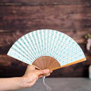 [HAND FAN] RAUSHIKI URUSHI LIGHT BLUE | KYOTO FOLDING FANS | RAKUKEI