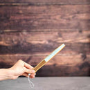 [HAND FAN] RAUSHIKI URUSHI LIGHT BLUE | KYOTO FOLDING FANS | RAKUKEI