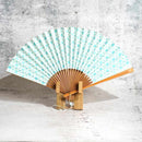[HAND FAN] RAUSHIKI URUSHI LIGHT BLUE | KYOTO FOLDING FANS | RAKUKEI