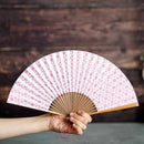 [HAND FAN] RAUSHIKI URUSHI PINK | KYOTO FOLDING FANS | RAKUKEI