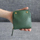 [LEATHER CASE] SHRINK CALM-GREEN SOFT SHRINK COWHIDE LEATHER (SPECIAL ORDER COLOR) | LEATHER WORK | RAKUKEI