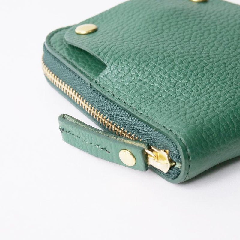 [LEATHER CASE] SHRINK+ CALM-GREEN SOFT SHRINK COWHIDE LEATHER (SPECIAL ORDER COLOR) | LEATHER WORK | RAKUKEI