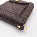 [LEATHER CASE] TYPE2 SHRINK VESPER-BROWN SOFT SHRINK COWHIDE WITH COIN POCKET AND D-RINGS | LEATHERWORK | RAKUKEI