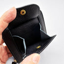 [LEATHER CASE] TYPE2 SHRINK ALLEY-BLACK SOFT SHRINK COWHIDE WITH COIN POCKET AND STANDARD D-RINGS | LEATHERWORK | RAKUKEI