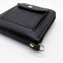 [LEATHER CASE] TYPE2 SHRINK ALLEY-BLACK SOFT SHRINK COWHIDE WITH COIN POCKET AND STANDARD D-RINGS | LEATHERWORK | RAKUKEI