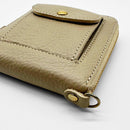 [LEATHER CASE] TYPE2 SHRINK MICA-BEIGE SOFT SHRINK COWHIDE WITH COIN POCKET AND STANDARD D-RINGS | LEATHERWORK | RAKUKEI