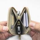 [LEATHER CASE] TYPE2 SHRINK MICA-BEIGE SOFT SHRINK COWHIDE WITH COIN POCKET AND STANDARD D-RINGS | LEATHERWORK | RAKUKEI