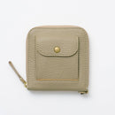 [LEATHER CASE] TYPE2 SHRINK MICA-BEIGE SOFT SHRINK COWHIDE WITH COIN POCKET AND STANDARD D-RINGS | LEATHERWORK | RAKUKEI