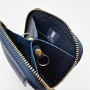 [LEATHER CASE] TYPE2 SHRINK TWILIGHT-BLUE SOFT SHRINK COWHIDE WITH COIN POCKET AND STANDARD D-RINGS | LEATHERWORK | RAKUKEI