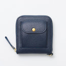 [LEATHER CASE] TYPE2 SHRINK TWILIGHT-BLUE SOFT SHRINK COWHIDE WITH COIN POCKET AND STANDARD D-RINGS | LEATHERWORK | RAKUKEI