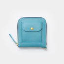 [LEATHER CASE] TYPE2 SHRINK RIVERBREEZE-BLUE SOFT SHRINK COWHIDE WITH COIN POCKET AND STANDARD D-RINGS | LEATHERWORK | RAKUKEI