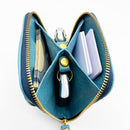 [LEATHER CASE] TYPE2 SHRINK RIVERBREEZE-BLUE SOFT SHRINK COWHIDE WITH COIN POCKET AND STANDARD D-RINGS | LEATHERWORK | RAKUKEI