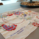 [Furoshiki] Kemonode 흰색 (L) | 교토 Yuzen 염색