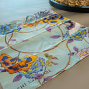 [Furoshiki] Kemonode 터키석 (L) | 교토 Yuzen 염색