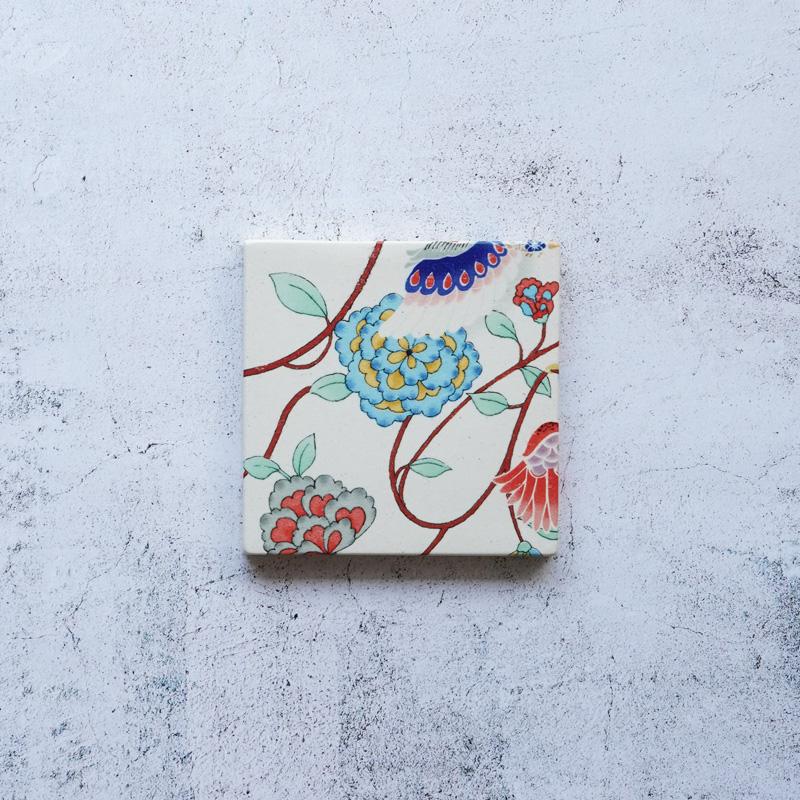 [Art Panel, Recommended Dish(es) 4 ชิ้น Kemonode Ceramic Tile No. 2 ~ 5 | เกียวโตยูเซ็นไดอิ้ง