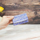 [CARD CASE] SILK OBI GOLD LEAF CRANES AND DIAMONDS | KYOTO YUZEN DYEING