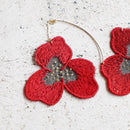 [ต่างหู] Pansy Crimson | Morphosphere Kyoto Yuzen ย้อมสี