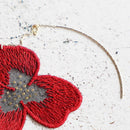 [ต่างหู] Pansy Crimson | Morphosphere Kyoto Yuzen ย้อมสี