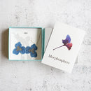[耳環]蝴蝶花藍色|形態圈京都yuzen染色