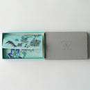 [CARD CASE] SILK OBI SARASA BLUE | KYOTO YUZEN DYEING