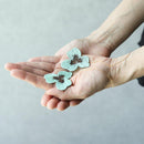 [EARRINGS] TINT PANSY DOUBLE LIGHT BLUE | KYOTO YUZEN DYEING | MORPHOSPHERE