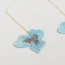 [EARRINGS] TINT PANSY DOUBLE CHERRY BLOSSOMS (S) LIGHT BLUE | KYOTO YUZEN DYEING | MORPHOSPHERE