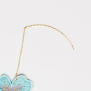 [EARRINGS] TINT PANSY DOUBLE CHERRY BLOSSOMS (S) LIGHT BLUE | KYOTO YUZEN DYEING | MORPHOSPHERE