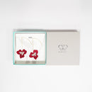 [ต่างหู] Pansy Pansy Double Cherry Blossoms (S) Red | Kyoto Yuzen Dyeing | morphosphere