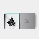 [브로치] 색조 잎 3 개의 검은 색 | 교토 유젠 염색 | 모포 스피어