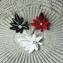 [브로치] 색조 잎 흰색 | 교토 유젠 염색 | 모포 스피어