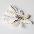 [브로치] 색조 잎 흰색 | 교토 유젠 염색 | 모포 스피어