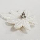 [브로치] 색조 잎 흰색 | 교토 유젠 염색 | 모포 스피어