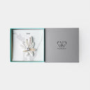 [브로치] 색조 잎 흰색 | 교토 유젠 염색 | 모포 스피어