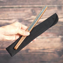[HAND FAN BAG] FAN POUCH COTTON BLACK FOR 7 SUN (8.27 in.) | KYOTO FOLDING FANS | YASUTO YONEHARA , DEDICATED