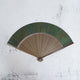 [HAND FAN] IBUSHI #2 GREEN  7.5 SUN (FAN POUCH SET) | KYOTO FOLDING FANS| YASUTO YONEHARA