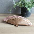 [HAND FAN] HAKUSAI GRAYISH PINK (SHORT FABRIC) 6.5 SUN | KYOTO FOLDING FANS| YASUTO YONEHARA
