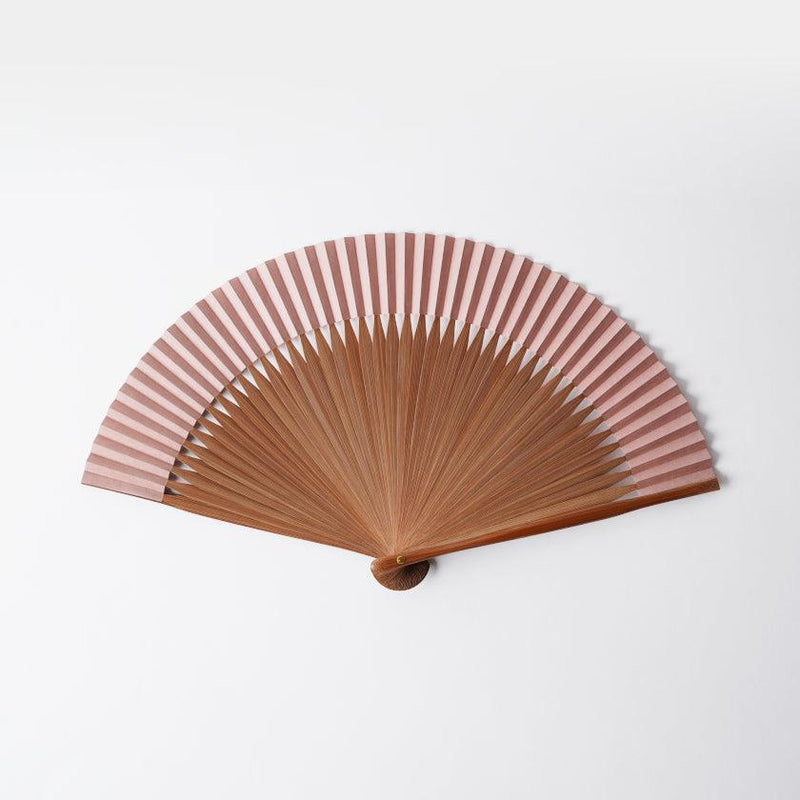 [Hand Fan] Hakusai Greyish Pink (ผ้าสั้น) 6.5 Sun | Kyoto Folding Fans | Yasuto Yonehara