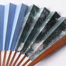 [HAND FAN] HAKUSAI BLUE 6.5 SUN | KYOTO FOLDING FANS| YASUTO YONEHARA