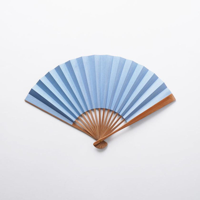 [핸드 팬] Hakusai Blue 6.5 Sun | 교토 접이식 팬 | Yasuto Yonehara