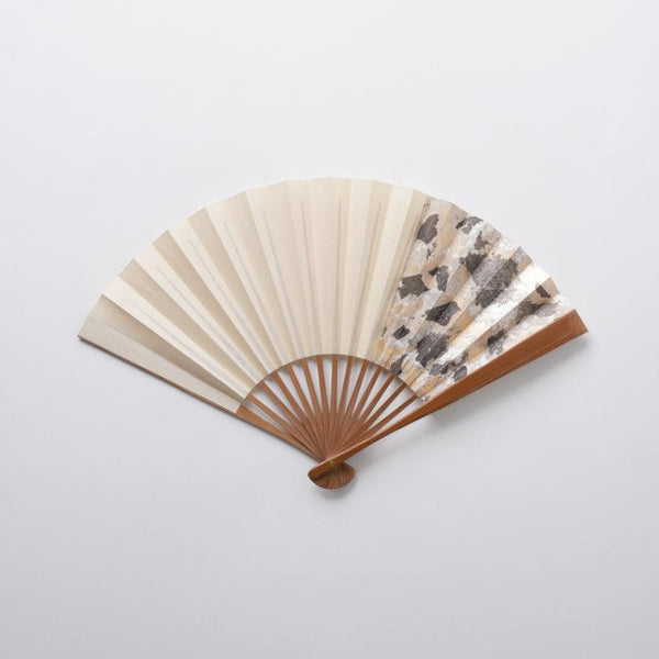 [Hand Fan] Hakusai Beige 6.5 Sun | Kyoto Folding Fans | Yasuto Yonehara