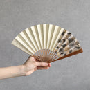 [HAND FAN] HAKUSAI BEIGE 6.5 SUN | KYOTO FOLDING FANS| YASUTO YONEHARA