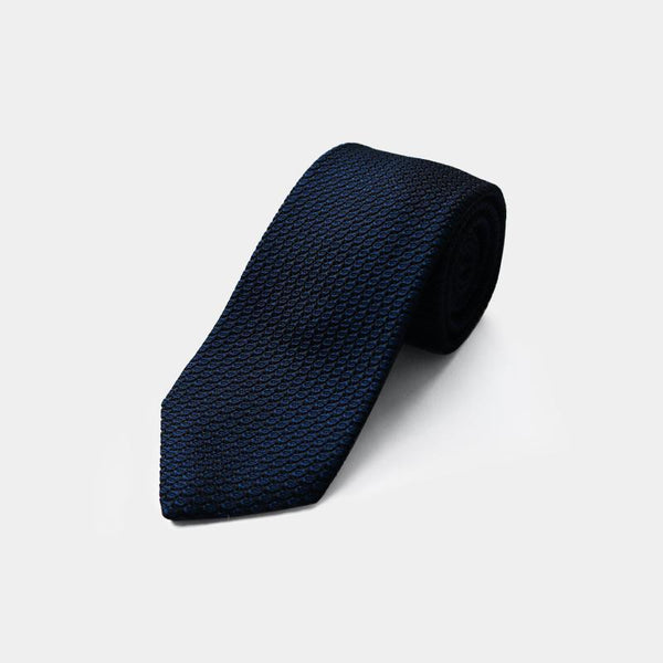 [Necktie] Kuska Garza Tie (น้ำเงินเข้ม) | ทอมือ
