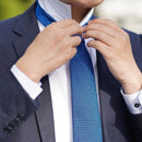 [NECKTIE] GARZA TIE (TANGO BLUE) | KUSKA | HAND WOVEN