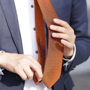 [NECKTIE] GARZA TIE (ORANGE) | KUSKA | HAND WOVEN